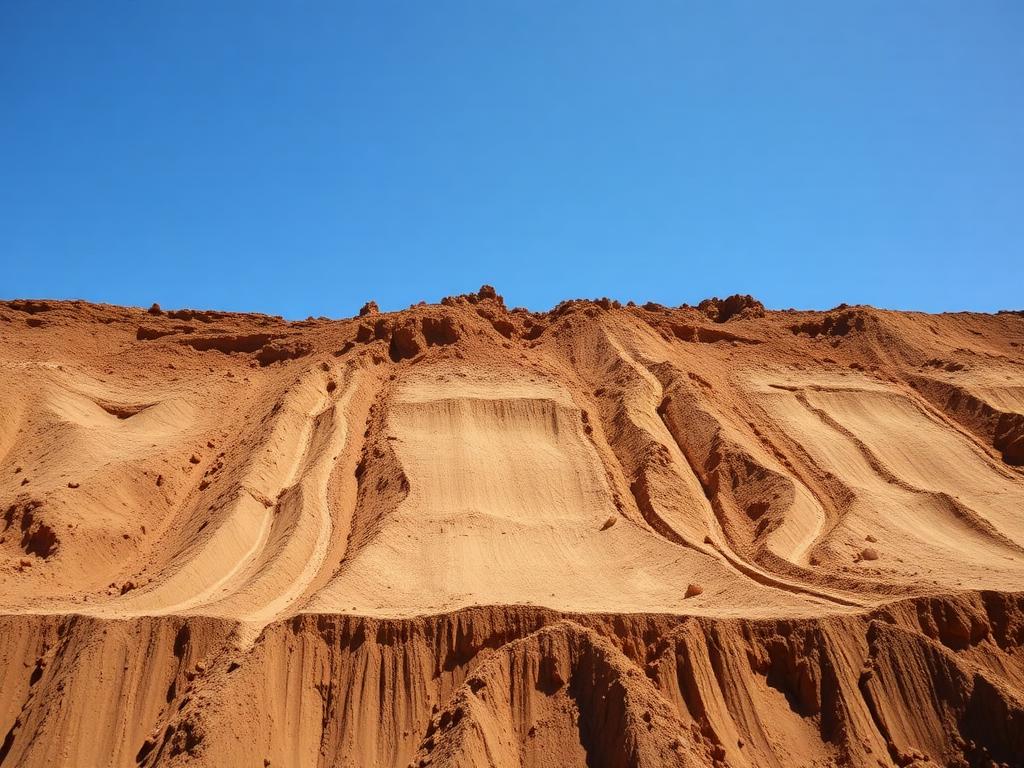 Bare, eroded slope with exposed soil